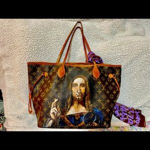 Custom Painted Authentic Louis Vuitton  Bag
